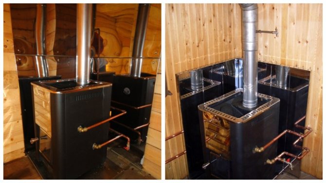 poêle de sauna avec échangeur de chaleur intégré