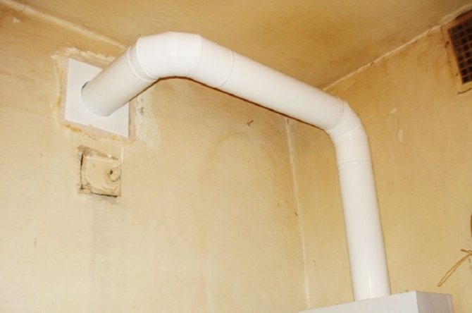 tuyau de ventilation de chauffe-eau à gaz blanc