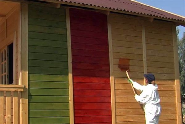 Nous choisissons la couleur de la façade d'une maison en bois en fonction du style de l'ensemble du site