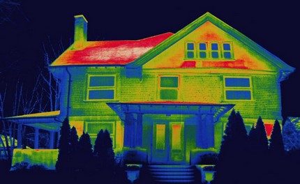 Dům pomocí termokamery