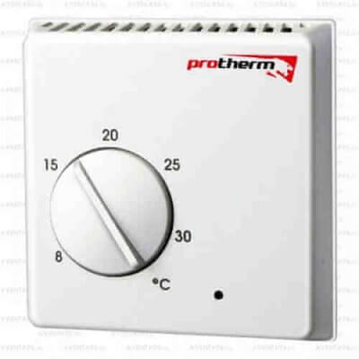 Thermostat d'ambiance électromécanique à deux positions Protherm Exabasic pour chaudière à gaz