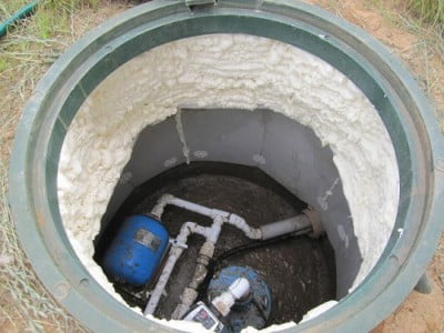 Photo: Travaux d'isolation en cours d'aménagement du système d'égout