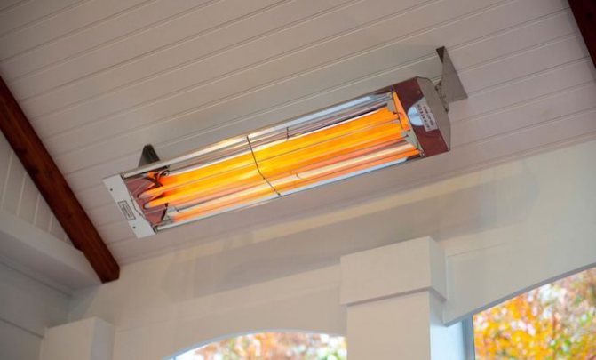 Infrared heater para sa mga cottage sa tag-init