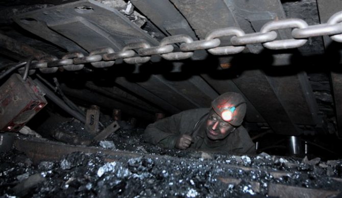 Wie Kohle von Bergleuten abgebaut wird