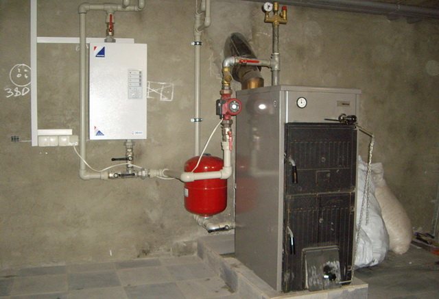 Combined heating boilers - firewood electricity 4