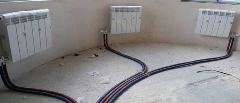 Sistema de calefacción por radiación de una casa particular.