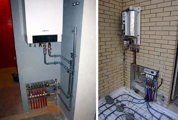 Installation et raccordement d'un générateur de chaleur mural