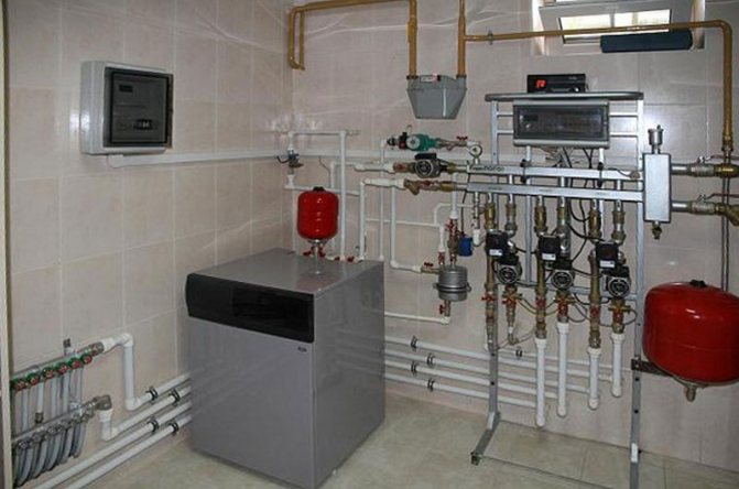 Floor-standing boiler Visman with wiring