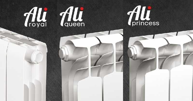 Quelques modèles de radiateurs en aluminium moulé sous pression: Sira Ali Princess, Ali Queen, Ali Royal