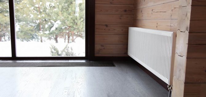 Verwarming in een houten huis