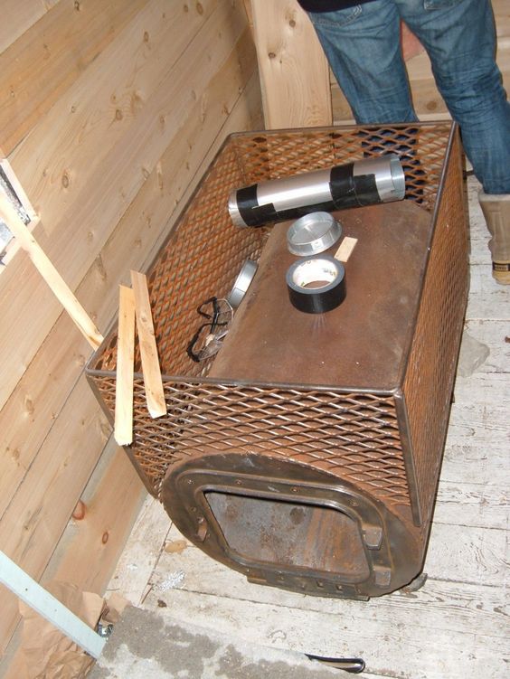 Poêle de sauna en fer fait maison