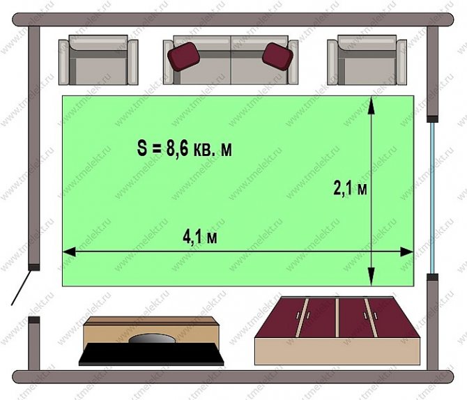 Plancher calorifuge en film - calcul de la surface de chauffage utile