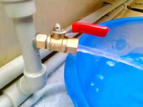 Exemple d'élimination de l'eau d'un radiateur de chauffage