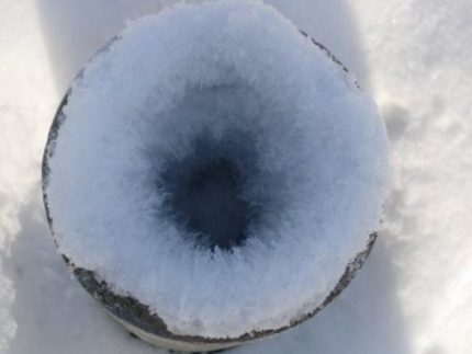 Congelación de tuberías de alcantarillado