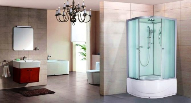 Cabine de douche d'angle 90x90 avec un plateau haut: la meilleure option pour la salle de bain