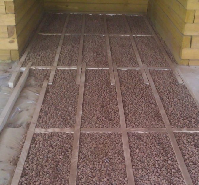 Isolation thermique du sol avec de l'argile expansée