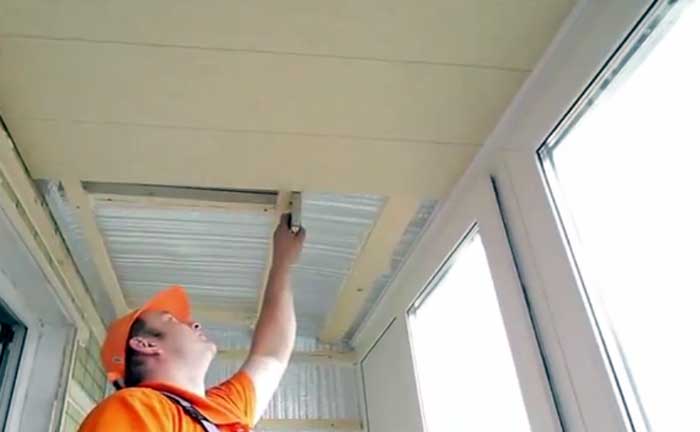 Isolation du plafond du balcon