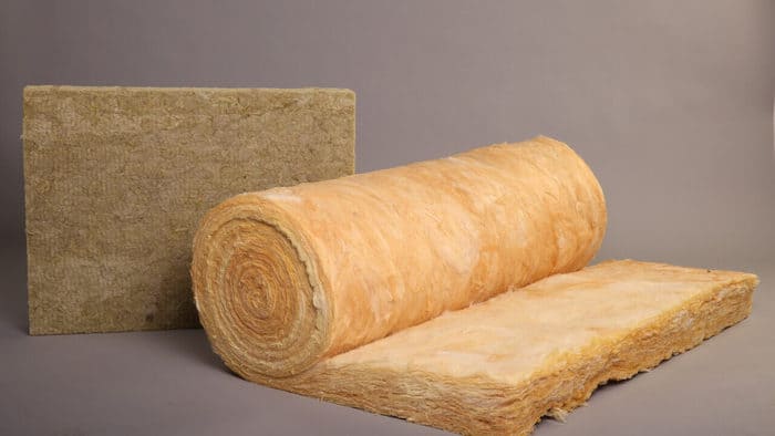Mineral wool insulation for doors