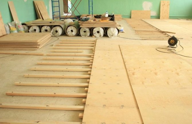 Isolering under plywood på trägolv