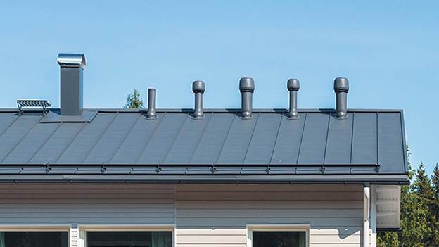 Sortie de ventilation de toit: disposition des bornes et règles d'installation