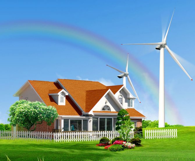 Wind turbine, ecology at ekonomiya