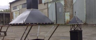 Parapluie d'échappement sur le barbecue